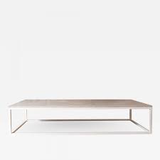 Buy top selling products like ink+ivy® milo coffee table in white and livings home and garden marble coffee table in white/gold. Lance Thompson Made To Order Stone Top Solid Stainless Steel White Base Coffee Table