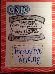 Persuasive Writing Anchor Chart Oreo Writing Persuasive