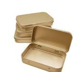 Recyclable Tin Metal Box Embossed Logo Square Feature for ...