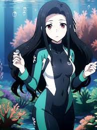 AI Art: Saegusa Mayumi underwater by @Tommy | PixAI