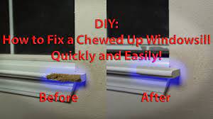 Some corner hutches even have glass racks for keeping wine glasses on display. Diy Repair A Chewed Up Windowsill Youtube