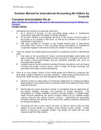 Learn the building blocks of accounting such as revenue, costs, assets, and liabilities. Doc Solution Manual For International Accounting 4th Edition By Doupnik Complete Downloadable File At Https Testbanku Eu Solution Manual For International Accounting 4th Edition By Doupnik Chapter Outline U8g71y Ewq2l7 Academia Edu