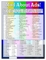 However, test your knowledge of many others with our ad slogans trivia questions and answers. Mad About Ads Tv Slogans Printable Matching Game Tv Trivia Etsy Tv Trivia How To Memorize Things Trivia Questions And Answers