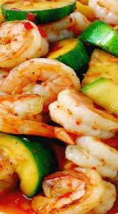 Sweet And Spicy Shrimp And Zucchini Stir Fry Easy Stir Fry With Wonderful And Yummy Taste Seafood Recipes In 2019 Sweet Spicy Shrimp Zucchini Stir Fry Spicy Shrimp