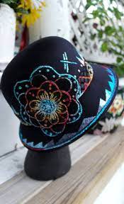 On Sale Rez Hoofz Cloche Hat Etsy Beaded Hat Bead Work Beaded Hat Bands