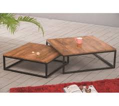 The Padmini 2 Piece Coffee Table Set Is An Ideal Combination Of Function And Style The Classic Square Co Coffee Table Nesting Coffee Tables Solid Coffee Table