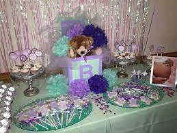 Purple Lavender And Mint Baby Shower Baby Shower Purple Mint Baby Shower Girl Baby Shower Decorations