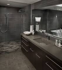 Brown Vanity With Grey Tile Masculine Bathroom Design Masculine Bathroom Contemporary Bathroom Designs