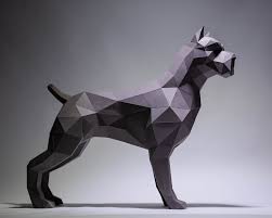 Pitbull Dog Model Digital Template Lp Objects Store V 2020 G Bumazhnye Skulptury Bumazhnye Zhivotnye Zhivotnye