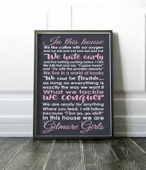 Gilmore Girls In This House Quotes Oy With The Poodles Ready Etsy Gilmore Girls Quotes Gilmore Girls Poster Gilmore Girls