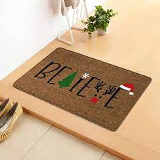 Christmas Door Mats Outdoor Christmas Door Mat Indoor Outdoor Entry Way Doormat For Front Door Patio Non Slip Entrance Door Mats Xmas Holiday Decor 24x16 Inch Walmart Com