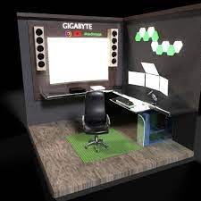 Ded On Instagram 3d Gaming Room Made On Maya 2019 Rendered Using Iray Autodeskmaya Gamingsetup Ga Game Room Design Isometric Room Pc Set Ups