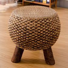 The spaghetti size wicker we weave over our wicker table frames is also thicker and skillfully woven. Mumumi Rustic Rattan Hand Woven Coffee Table Stool Seat Antique Solid Wood Upholstered Footstool Ottoman Chinese Adult Change Shoes Bench With Wooden Legs For Home Living Room Color Brown Home Furniture