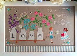 Stitch count 210 x 300. Cuore E Batticuore Cross Stitch Cuore E Batticuore Ditelo Con Un Fiore Say It With A Flower Cross Stitch