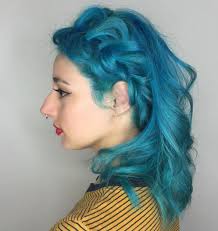 Layered haircuts, straight and wavy bobs, voluminous curls, etc. 30 Icy Light Blue Hair Color Ideas For Girls