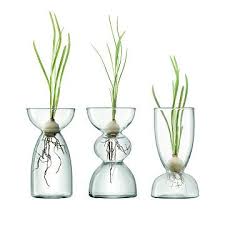 Recycled Glass Bulb Vase Trio Bulb Vase Vase Set Recycled Glass