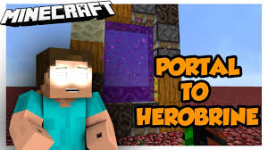Minecraft How To Make A Portal To Herobrine Minecraft Minecraft Portal Minecraft Cheats