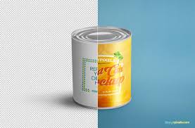 Free Food Can Mock Up Zippypixels Free Food Free Design Packaging Mockup