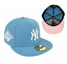 Buy Yankees Sky Blue 1996 World Series Side Patch New Era Fitted Hat Cap Pink Uv Online In Italy 303977297934