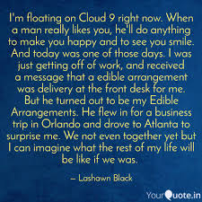 'oh the country's what it is because. I M Floating On Cloud 9 R Quotes Writings By Lashawn Black Yourquote
