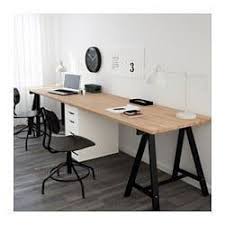 Gerton Table Beech Black White 122x29 1 2 Ikea Home Office Design Home Office Desks Home Office Decor