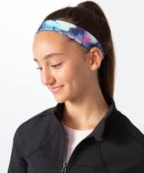 Lululemon Stick It Headband Girls In Magnetic Flora Dark Iris Flash Light Modesens