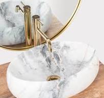 Customize Oem Odm Washroom Countertop Marble Art Basin Ceramic Lavabo Hand  Wash Basin Bathroom Oval Marble Sink