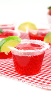 Strawberry Margarita Jello Shots With A Lime Garnish Margarita Jello Shots Strawberry Margarita Jello Shots Jello Shots