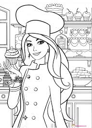 Simple barbie coloring page for kids. Barbie Coloring Pages For Kids Scenery Mountains