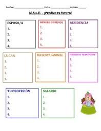 M A S H El Tiempo Futuro Espanol Middle School Spanish Teaching Spanish Future Tense Spanish
