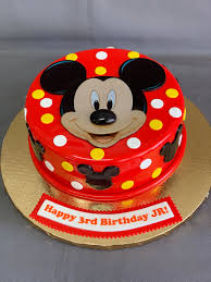 All characters are made from a fondant. Mickey Mouse Birthday Cake Skazka Desserts Bakery Nj Custom Birthday Cakes Cupcakes Shop