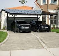 Eco-Friendly Black Aluminum Solar Carport Mounting Structure ...