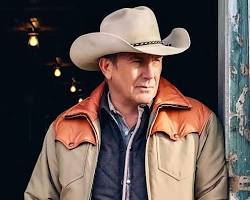 Image of Texan wearing a cowboy hat and a winter coat