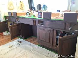 When applying this homemade chalk paint, (hmcp) it had a very gritty texture despite a thorough mixing. Bathroom Vanity Transformation With Diy Chalk Type Paint Farm Fresh Vintage Finds