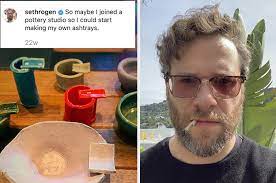 Art world actor and noted pothead seth rogen is now making his own ceramic ashtrays (and vases, too). Seth Rogen Makes His Own Pottery And Shares His Creations On Instagram