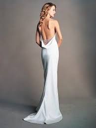 Super Simple Wedding Gown Backless Amsale Bridal Gowns Silk Bridal Gown