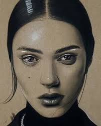 Minimalist Realistic and Stylized Charcoal Portraits