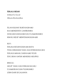 Begitu indah terjalin mesra satu dalam kasih kita bersaudara begitu indah terjalin mesra satu dalam kasih kita bersaudara. Serukan Nama And Other Lyrics