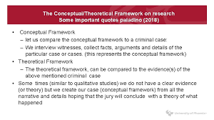 Theoretical & conceptual framework 1/2 disciplines (nursing) use theories to organize their body of knowledge and to establish what is known about the phenomenon. School Of Advanced Studies The Conceptualtheoretical Framework On