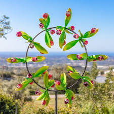 Edle metallische windspiele mit bunten glaskugeln. 82cm Windrad Windspiel Tulpen Garten Primrose 24 99