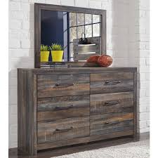 Drystan Dresser And Mirror In Burnt Orange And Teal With Images Signature Design By Ashley Signature Design Panel Headboard