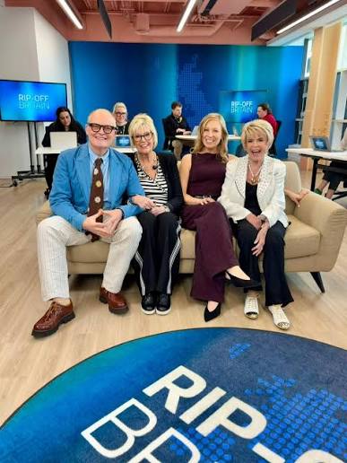 Gary Rycroft seated with the BBC Rip Off Britain presenters in the studio