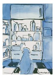 The auto open door™ feature is a smart sensor detector at the foot of the refrigerator that opens the door automatically when your hands are full of groceries. Open Fridge Drawing At Paintingvalley Com Explore Collection Of Open Fridge Drawing