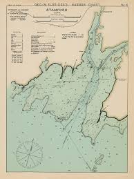 Stamford Ct Colored Nautical Chart