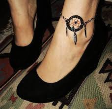 Pin By Claire Johnson On Tattoos Ankle Bracelet Tattoo Anklet Tattoos Dreamcatcher Ankle Tattoo