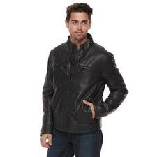 Men S Apt 9 Midweight Moto Jacket Moto Jacket Jackets Midweight
