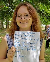 Students who participated in an AFS exchange year in the Washington, DC  area were asked why they love their host family