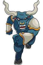Fierce Minotaur Running Cartoon Vector Clipart Friendlystock Cartoon Drawings Running Cartoon Cartoons Vector