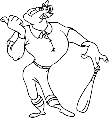 Baseball equipment little leaguer article: Strong Baseball Player Coloring Page Free Printable Coloring Pages For Kids