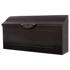 Decorative black wall mount mailbox. Gibraltar Mailboxes Amboy Wall Mount Mailbox Black Target